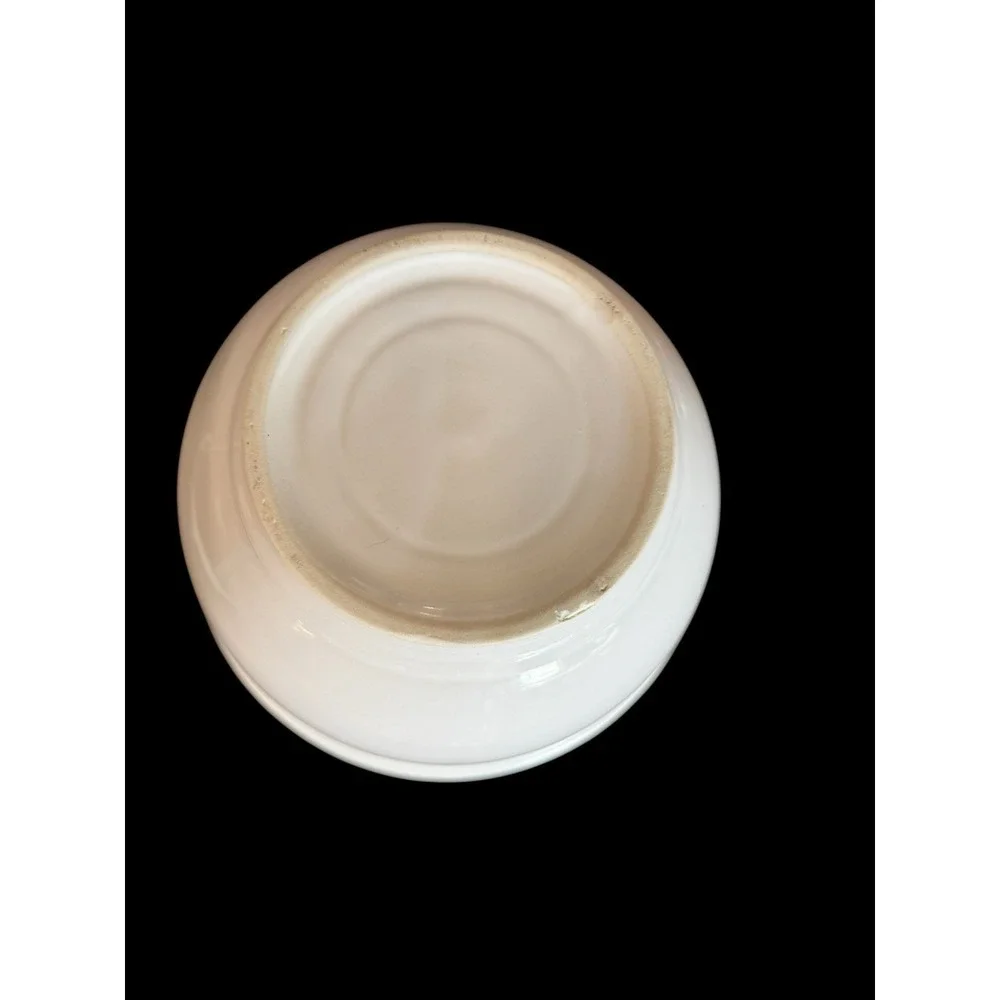 Vtg. Med White ironstone mixing bowl Unbranded 8
